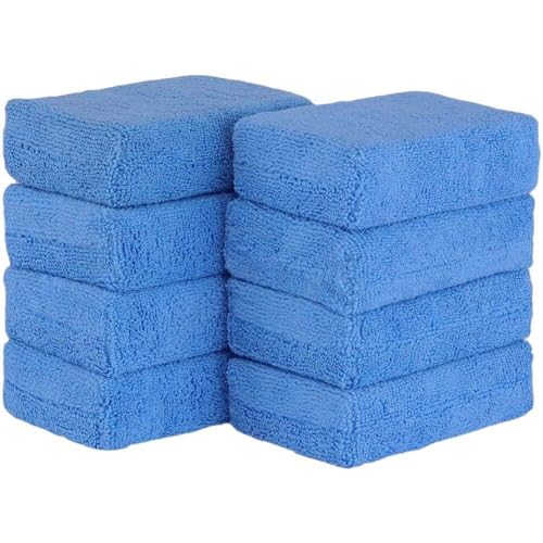 Abbdbd 8 Stück Mikrofaser-wachs-applikator-Pads, Autopflege-schwämme, Waschbare Weiche Schaumstoff-auftragspads Für Politur, 12 X 8 X 4 cm von Abbdbd