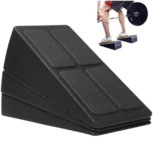 Abbdbd 3 Stück Slant Board Squat Wedge Blocks, Verstellbares Neigungsbrett Und Wadenstrecker, Rutschfester Schaumstoff-keilblock Zum Dehnen, Beinstrecker von Abbdbd