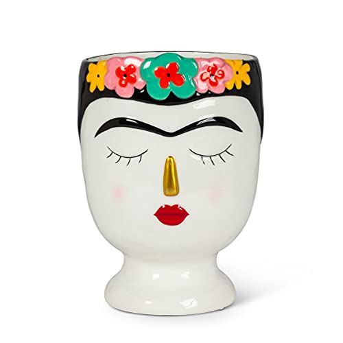 Abbott Collection 27-FRIDA-261 Große Vase mit Blumen, 1 EA, Elfenbein/Schwarz von Abbott Collection