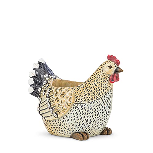 Abbott Collection 27-GALLO-720 Hahn-Übertopf, beige/schwarz von Abbott Collection