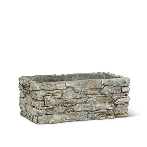 Abbott Collection 27-HADRIAN-633-SM Rect Stack Pflanzgefäß, 4 x 8 l, Grau von Abbott Collection