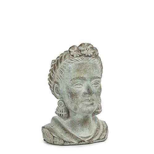 Abbott Collection 27-KAHLO-201-SM Frida Head Pflanzgefäß, klein, Grau von Abbott Collection