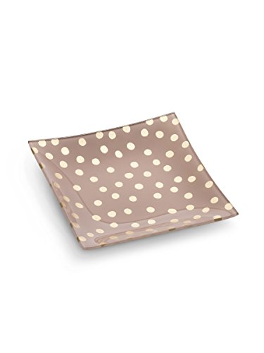 Abbott Collection 27-PRETTY/006 PNK Pink Square Plate with Dots von Abbott Collection