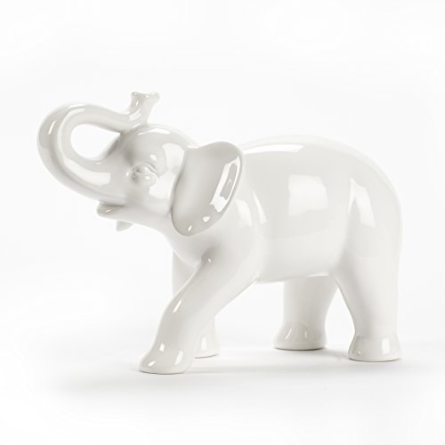 Abbott Collection Dekofigur Elefant, Keramik, Weiß, weiß, Large von Abbott Collection