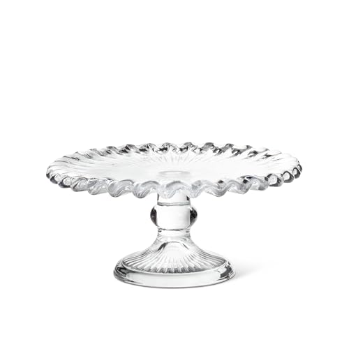 Abbott Collection Kleiner Tortenständer, Glas, transparent, 17,8 cm Durchmesser von Abbott Collection