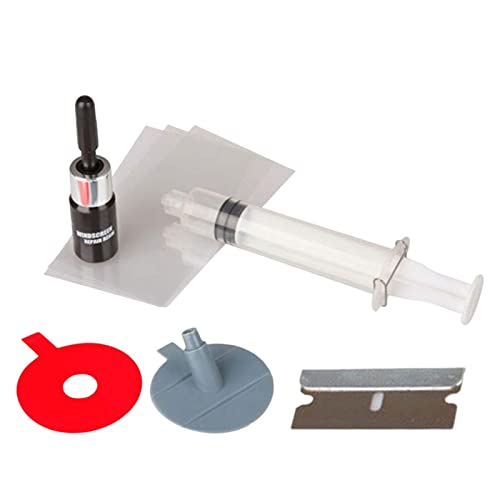 Abbto 2 PCS Glas Reparatur Kit - Glaskorrektor Set zur Reparatur von Schäden an Windschutzscheiben | Reparaturset für Schäden an Glasflecken Auto Werkzeug von Abbto