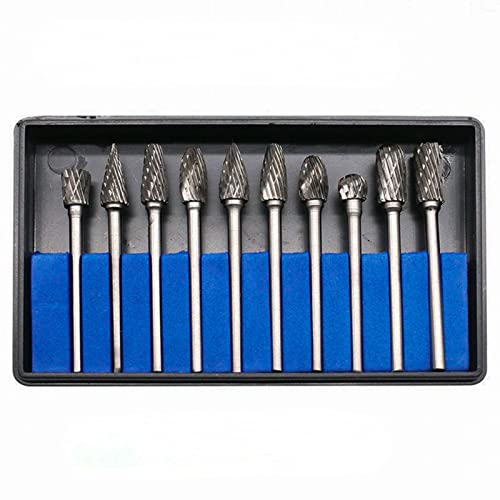 Abbto 2 Stück Hartmetallfräser-Set, Wolframkarbid-Rotationsfeilen-Set – 10 Stück Doppelschnitt Wolfram-Rotationsfeilen Schleifen Polieren Schnitzen Werkzeug Bohrer Die Abbto 2 Stück Hartmetallfräser-Set, Wolframkarbid-Rotationsfeilen-Set – 10 Stück Doppelschnitt Wolfram-Rotationsfeilen Schleifen Polieren Schnitzen Werkzeug Bohrer Die von Abbto