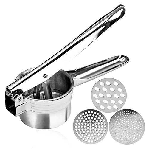 Abbto 4 Stück Kartoffelpüree-Zerkleinerer | Robuster Kartoffelhäcksler aus Edelstahl mit ergonomischem und komfortablem Griff | langlebiges Küchenwerkzeug für Obst, Gemüse und Lebensmittel Abbto 4 Stück Kartoffelpüree-Zerkleinerer | Robuster Kartoffelhäcksler aus Edelstahl mit ergonomischem und komfortablem Griff | langlebiges Küchenwerkzeug für Obst, Gemüse und Lebensmittel von Abbto