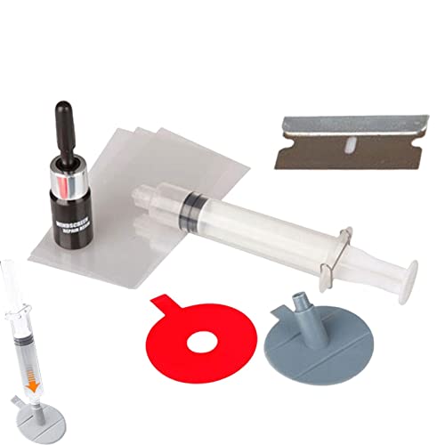 Abbto 5-teiliges Glas-Reparaturset | Reparaturwerkzeug für Windschutzscheiben | Automatisches Reparaturset für Glasschäden von Abbto