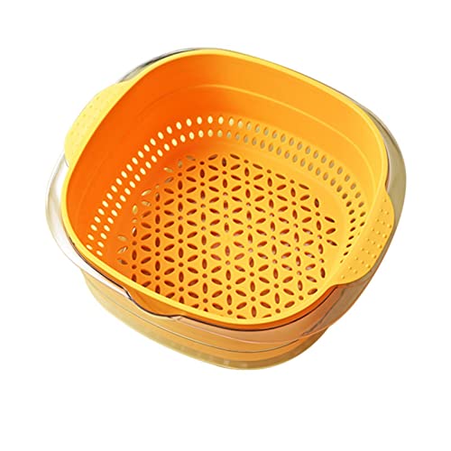 Abbto Abtropfsieb | 2 in 1 Set aus Sieb und Küchenschüssel, multifunktionales Waschfilter-Set, Waschkorb für Abtropfbecken und Korb für Obst und Gemüse von Abbto