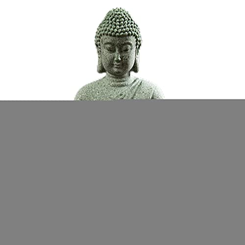 Abbto Buddha Statue Ornamente | Garten Auto Ornament mit Buddha Steinstatue - Home Schreibtisch Garten Aquarium Aquarium Dekoration Ornamente Handwerk von Abbto