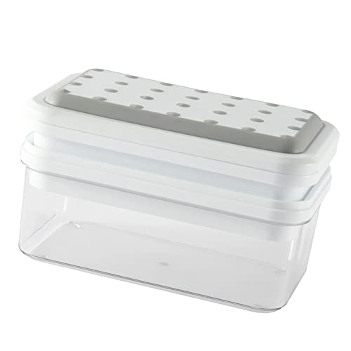 Abbto Eiswürfelbehälter für Gefrierschrank – Press Typ Ice Cube Maker Leicht zu lösen – Abnehmbarer Spritzwassergeschützter Deckel und Eiswürfelschale für Whisky von Abbto