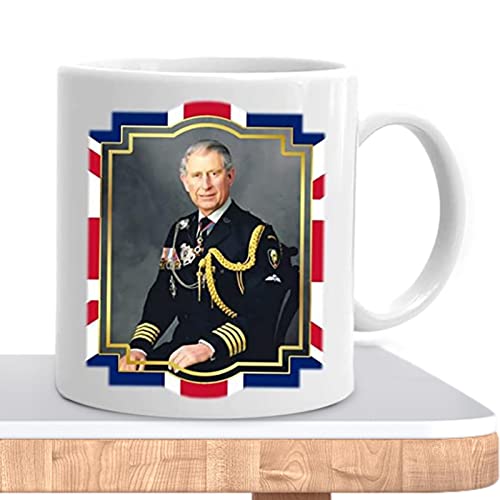 Abbto Feiern Sie König Charles III Becher,Königliche Gedenkgeschenk-Tasse Karls III - Home Decor Becher Gratulieren Sie dem König Charles III Becher, Souvenir Geschenk für Familie und Freunde von Abbto