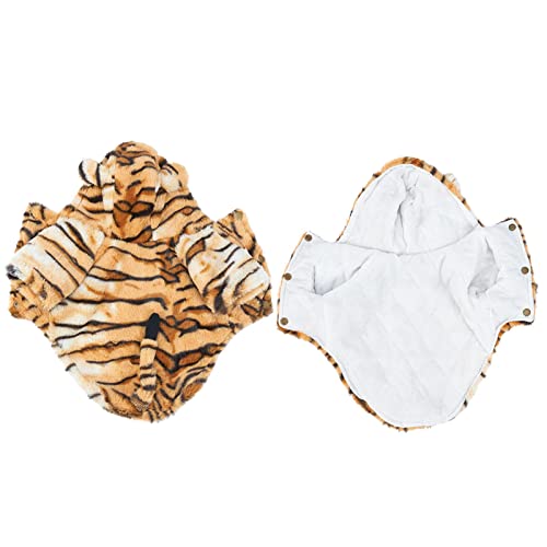 Abbto Kleidung für Haustiere, warmes Tigerkostüm für Hunde, Welpen, Katzen, Halloween-Kostüm (Größe: S bis XL) von Abbto