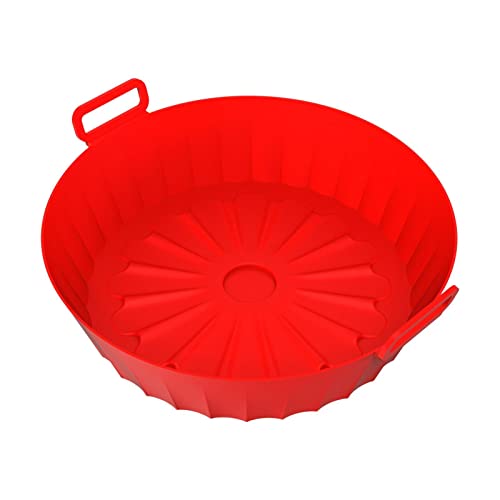 Abbto Korb für Luftfritteuse aus Silikon - Wiederverwendbares Silikontablett für Luftfritteuse - 6,8 cm Luftfritteuse aus leicht zu reinigendem Silikonmaterial von Abbto