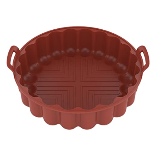 Abbto Luftfritteusekorb aus Silikon | Luftfritteuse aus Silikon mit Griff | Wiederverwendbare Luftfritteuseauskleidungen | sichere Luftfritteusen für Lebensmittel, Backzubehör Abbto Luftfritteusekorb aus Silikon | Luftfritteuse aus Silikon mit Griff | Wiederverwendbare Luftfritteuseauskleidungen | sichere Luftfritteusen für Lebensmittel, Backzubehör von Abbto