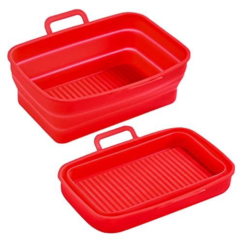 Abbto Luftfritteusenbeschichtungen aus Silikon, sichere Luftfritteusen für Lebensmittel, Zubehör für Öfen, 2 Stück Backbleche, Küchenutensilien zum Backen Abbto Luftfritteusenbeschichtungen aus Silikon, sichere Luftfritteusen für Lebensmittel, Zubehör für Öfen, 2 Stück Backbleche, Küchenutensilien zum Backen von Abbto