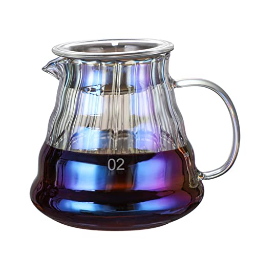 Abbto Serverkaffeemaschine – Standard-Kaffeeserver | Glas-Teekanne, ofengeeignet, Teekanne aus Borosilikatglas mit herausnehmbarem Teesieb, langlebiger hitzebeständiger Server von Abbto