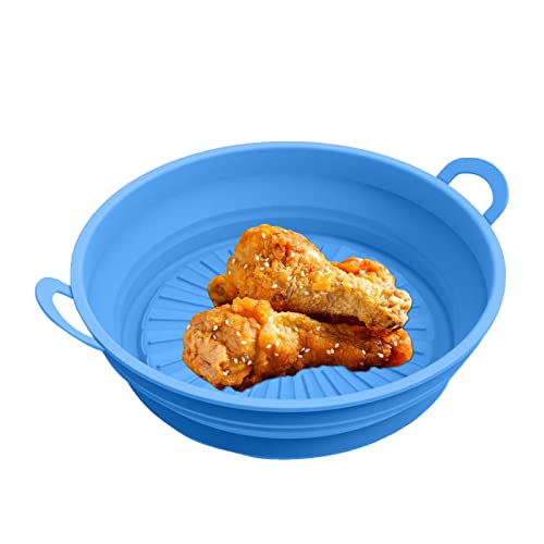 Abbto Silikon-Luftfritteusenabdeckungen | Antihaft-Einsatz für 8,5 Zoll / 21,59 cm Luftfritteuse - Mehrzweck-Topf aus hitzebeständigem Silikon von Abbto