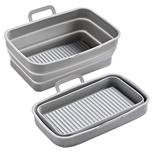 Abbto Silikon-Luftfritteusenbeschichtungen, Silikon-Backform – 2 Backzubehör, einfache Reinigung, kein harter Reinigungskorb nach der Verwendung von Airfryer mehr von Abbto