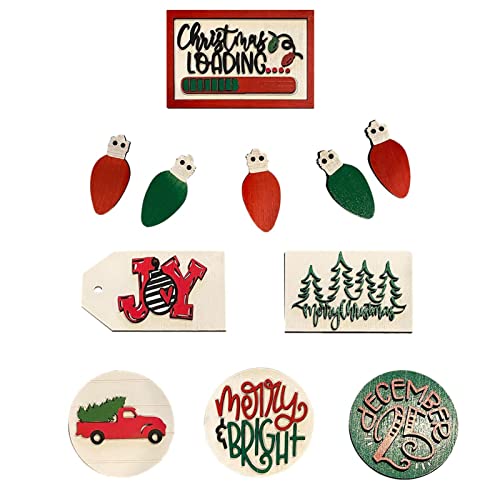 Abbto Weihnachten Tablett Dekoration - Ho Ho Ho Frohe Weihnachten Holzschilder | Mini Holz Tisch Banner für Winterurlaub Holzschild für Regaldekoration Abbto Weihnachten Tablett Dekoration - Ho Ho Ho Frohe Weihnachten Holzschilder | Mini Holz Tisch Banner für Winterurlaub Holzschild für Regaldekoration von Abbto