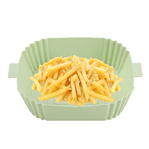 Abbto Wiederverwendbare Luftfritteusenabdeckungen | Food Safe Luftfritteusen Zubehör für Öfen - Runder Korb für Luftfritteuse für Luftfritteuse Kochen Braten Ofen von Abbto