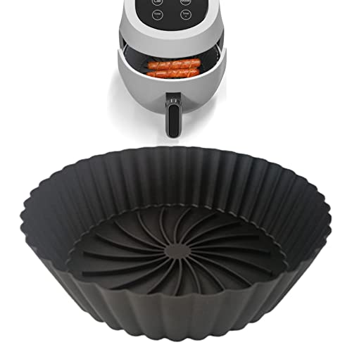 Silikonschale für Luftfritteusen, antihaftbeschichteter Korb für Luftfritteusen, Zubehör für Luftfritteusenofen, Ersatz für brennbare Pergamentbeschichtung Silikonschale für Luftfritteusen, antihaftbeschichteter Korb für Luftfritteusen, Zubehör für Luftfritteusenofen, Ersatz für brennbare Pergamentbeschichtung von Abbto