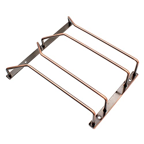 Abcsea 1 Stück Weinglashalter Regal, Weinglashalter Kupfer, Weinglashalter Umhängen, Weinglashalter Hängend, Weinglas-Gestell unter Kabinett, 22 cm 2 Reihen von Abcsea