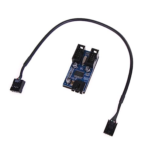 Abcsweet 9Pin USB Header Splitter Stecker 1 Zu 2 Weibliche Verlängerung Kabel Karte Für Motherboard USB 2 0 Splitter Kabel Stecker USB Expansion Karte von Abcsweet