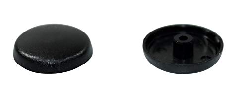 SN-TEC Abdeckkappe für Fensterschrauben und Metallrahmendübel schwarz (50 Stück) von SN-TEC