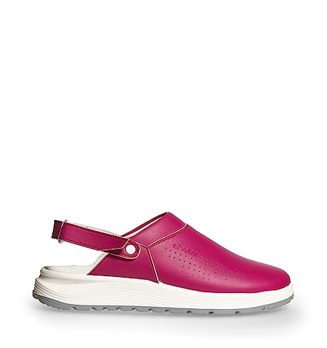 ABEBA 824018 - Unisex Schuhe - ACTIVE Clog SRC - Perforiertes Design - EU 37 - Fuchsia - Futtermaterial: Stoff - Mit Klettverschluss von Abeba