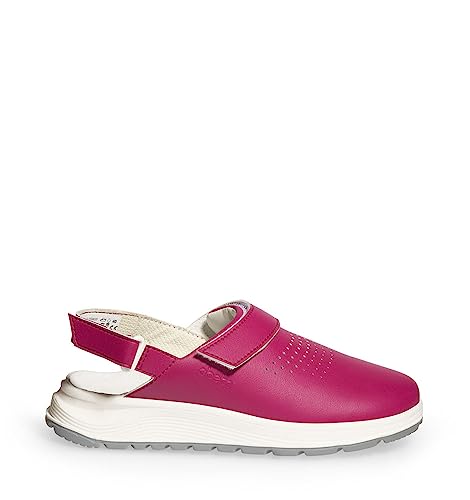 ABEBA 824020 - Unisex Schuhe - ACTIVE Clog SRC - Perforiertes Design - EU 42 - Fuchsia - Futtermaterial: Stoff - Mit Klettverschluss von Abeba