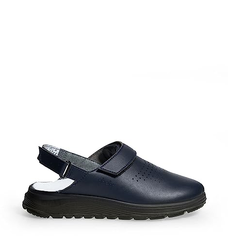 ABEBA 845020 - Unisex Schuhe - ACTIVE Clog SRC - Perforiertes Design - EU 39 - Dunkelblau - Futtermaterial: Stoff - Mit Klettverschluss ABEBA 845020 - Unisex Schuhe - ACTIVE Clog SRC - Perforiertes Design - EU 39 - Dunkelblau - Futtermaterial: Stoff - Mit Klettverschluss von ABEBA