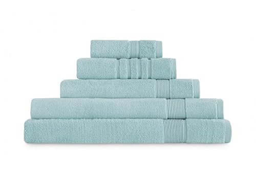 Abecé Casa Badetuch 100% Baumwolle Gamma Zero Twist 600 g/m² (Aquamarin, BABY-30 x 50 cm) von Abecé Casa