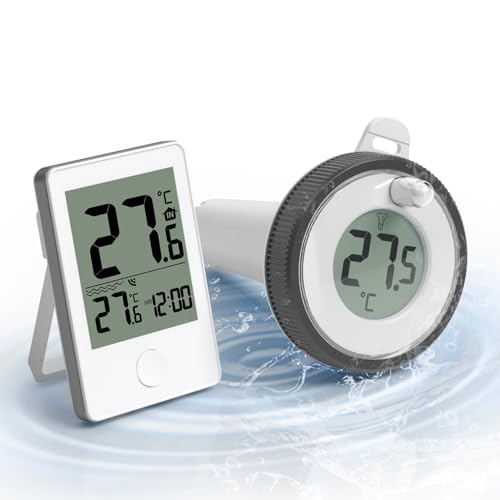 Wireless Floating Pool Thermometer, Indoor/Outdoor Thermometer, Water Monitor for Swimming Pools, Spas, Hot Tubs and Ponds von Abeden