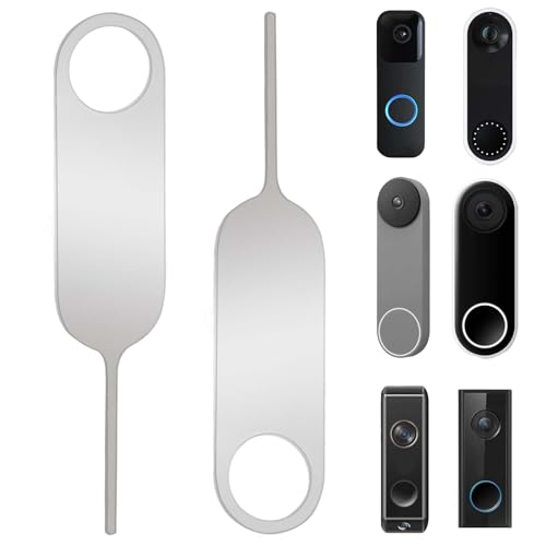 2er Pack Türklingel Key Tool, Doorbell Opening Pin Tool, Release Removal Pin Security Key Replacement Tool Compatible with Arlo, Nest and Eufy Video Doorbell Remove Doorbell Mount and Battery von Abeillo