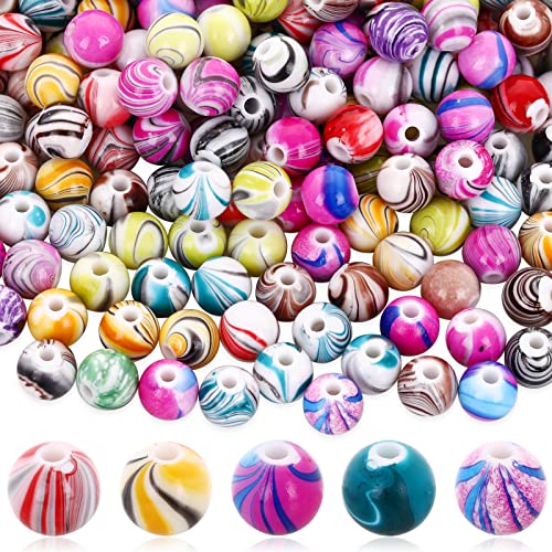 Abeillo 500 Stück Acryl Perlen 8mm Multicolor Bastelperlen zum Auffädeln, Mix Floral Perlen Beads Bunte Tintenmuster Schmuckperlen für Armbänder, Halsketten, Kleidung und Schmuckherstellung Abeillo 500 Stück Acryl Perlen 8mm Multicolor Bastelperlen zum Auffädeln, Mix Floral Perlen Beads Bunte Tintenmuster Schmuckperlen für Armbänder, Halsketten, Kleidung und Schmuckherstellung von Abeillo