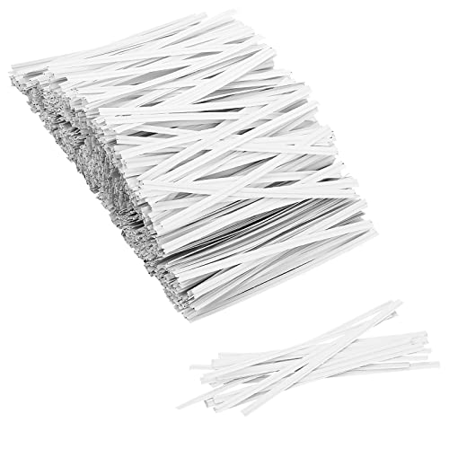 Abeillo 1000 Stück Twistband, Papier Twist Ties mit Metalldraht, Wiederverwendbare Twist Krawatten für Süßigkeitentüten, Kaffeebeutel, Bäckerei, Plätzchen - 10,2 cm von Abeillo