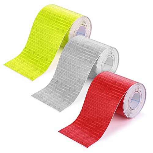 Abeillo 3 Rolle Reflektorfolie, Reflektorband Selbstklebend, Reflektierendes Klebeband Warnband Wasserdicht Aufkleber für Fahrräder Helme Motorrad (2.5cm x 3 Meter/Rolle) Abeillo 3 Rolle Reflektorfolie, Reflektorband Selbstklebend, Reflektierendes Klebeband Warnband Wasserdicht Aufkleber für Fahrräder Helme Motorrad (2.5cm x 3 Meter/Rolle) von Abeillo