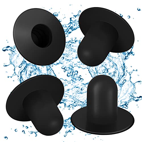 Abeillo 4 Stücke Pool Stopfen Ersatz Boden Poolstopfen Stöpsel, Schwimmbad Filterpumpe Sieblochstopfen Wandstecker Pool, Schwimmbad Filter Dichtstopfen Kompatibel mit Intex Pools (Schwarz) von Abeillo