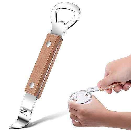 Abeillo Flaschenöffner Edelstahl, 2 in 1 Bottle Opener und Dosenöffner Küchen-kapselheber, Tragbare Kapselheber für Home Pub Outdoor Camping Reisen von Abeillo