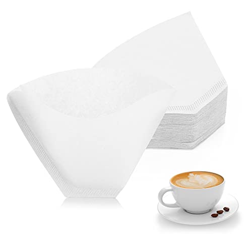 Abeillo Kaffee-Filtertüten, 100 Stück Kaffeefilter Größe 4, Coffee Papierfilter, Filtertüten für Handfilter, wiederverwendbare Kaffeefilter aus Stoff (Weiß) von Abeillo