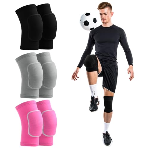 Abeillo 1 Paar Knieschoner,Verdickter Schwamm Knieschoner,Atmungsaktive Elastische Knieschützer für Tanzen,Volleyball,Yoga Kollision Vermeidung Knieschoner (Schwarz) von Abeillo