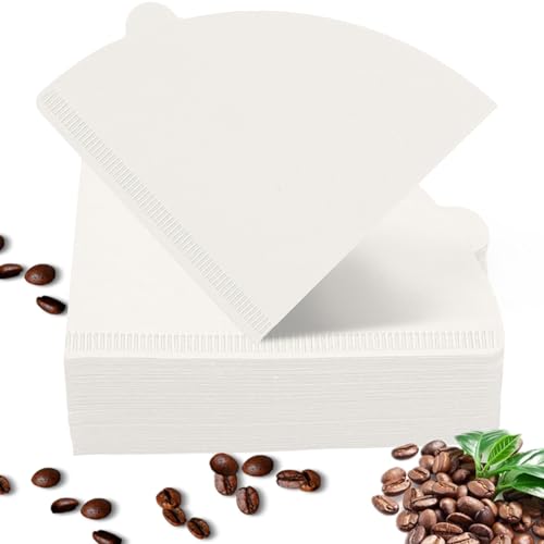 Abeillo Kaffee Filterpapier Ersatzfilter, 100 Stück Rund Kaffeefilterpapier - V60 Filter 02 Kaffeefilter, Coffee Papierfilter, Filtertüten für Handfilter von Kaffeemaschine (Weiß) von Abeillo