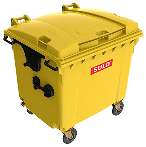 Mülltonne MGB 1100 Liter, 4-Rad-Behälter mit Flachdeckel (Gelb) von Sulo