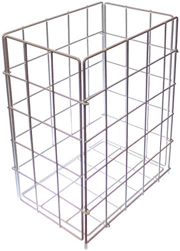 Sammelkorb Abfallkorb Korb Handtuch-Sammelkorb aus Drahtgeflecht Draht Metall weiß groß 41 x 25,5 x 63 cm Papierkorb von Abfallbehälter