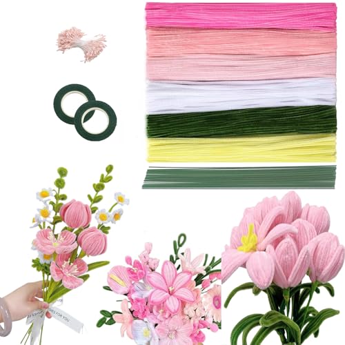 Abhpjuy Pfeifenreiniger Blumen Set 600 Stück Pfeifenputzer zum Basteln, 6 Farben Pipe Cleaner für Blumenstrauß DIY Dekorationen Abhpjuy Pfeifenreiniger Blumen Set 600 Stück Pfeifenputzer zum Basteln, 6 Farben Pipe Cleaner für Blumenstrauß DIY Dekorationen von Abhpjuy
