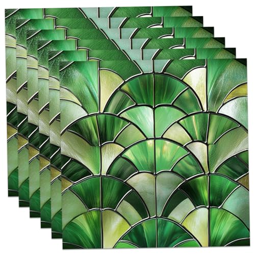 6pcs Buntglasfenster Film, 20x20 Zoll Sonne Blocking Fenster Privatsphäre Film, statische Klingel dekorative Glaskleber für Home Office Kitchen Badezimmer 6pcs Buntglasfenster Film, 20x20 Zoll Sonne Blocking Fenster Privatsphäre Film, statische Klingel dekorative Glaskleber für Home Office Kitchen Badezimmer von Abibiocy
