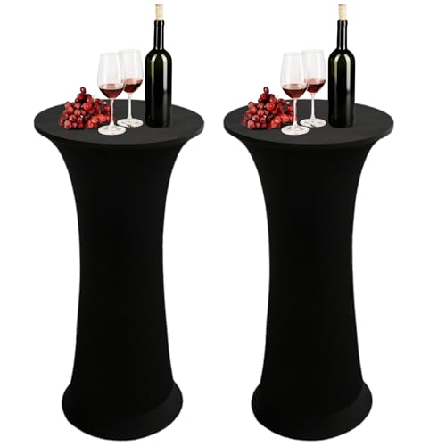 Abibiocy 2pcs Cocktail-Tischabdeckungen, 24 Anti-Fouling und staubdichtes hoch elastisches Cocktailtisch-Tischdecke, maschinenwaschbare hochrunde Tischdecke für Party Pub Bankett Bistro Abibiocy 2pcs Cocktail-Tischabdeckungen, 24 Anti-Fouling und staubdichtes hoch elastisches Cocktailtisch-Tischdecke, maschinenwaschbare hochrunde Tischdecke für Party Pub Bankett Bistro von Abibiocy