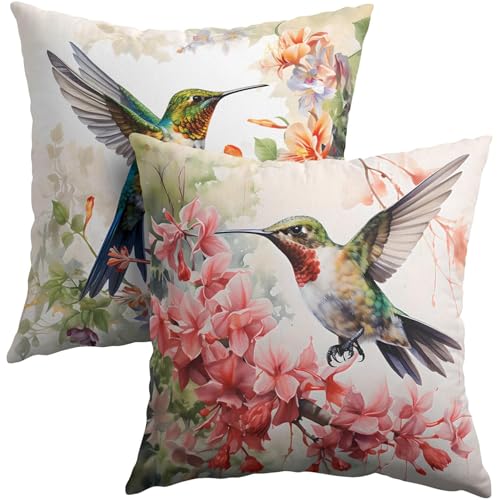 Abibiocy 2pcs Wurfkissenbezüge 20x20, dekorative Blumenvogelkissen für Sofa, Schlafzimmer, Wohnzimmer, Auto, Büro, Laden Abibiocy 2pcs Wurfkissenbezüge 20x20, dekorative Blumenvogelkissen für Sofa, Schlafzimmer, Wohnzimmer, Auto, Büro, Laden von Abibiocy